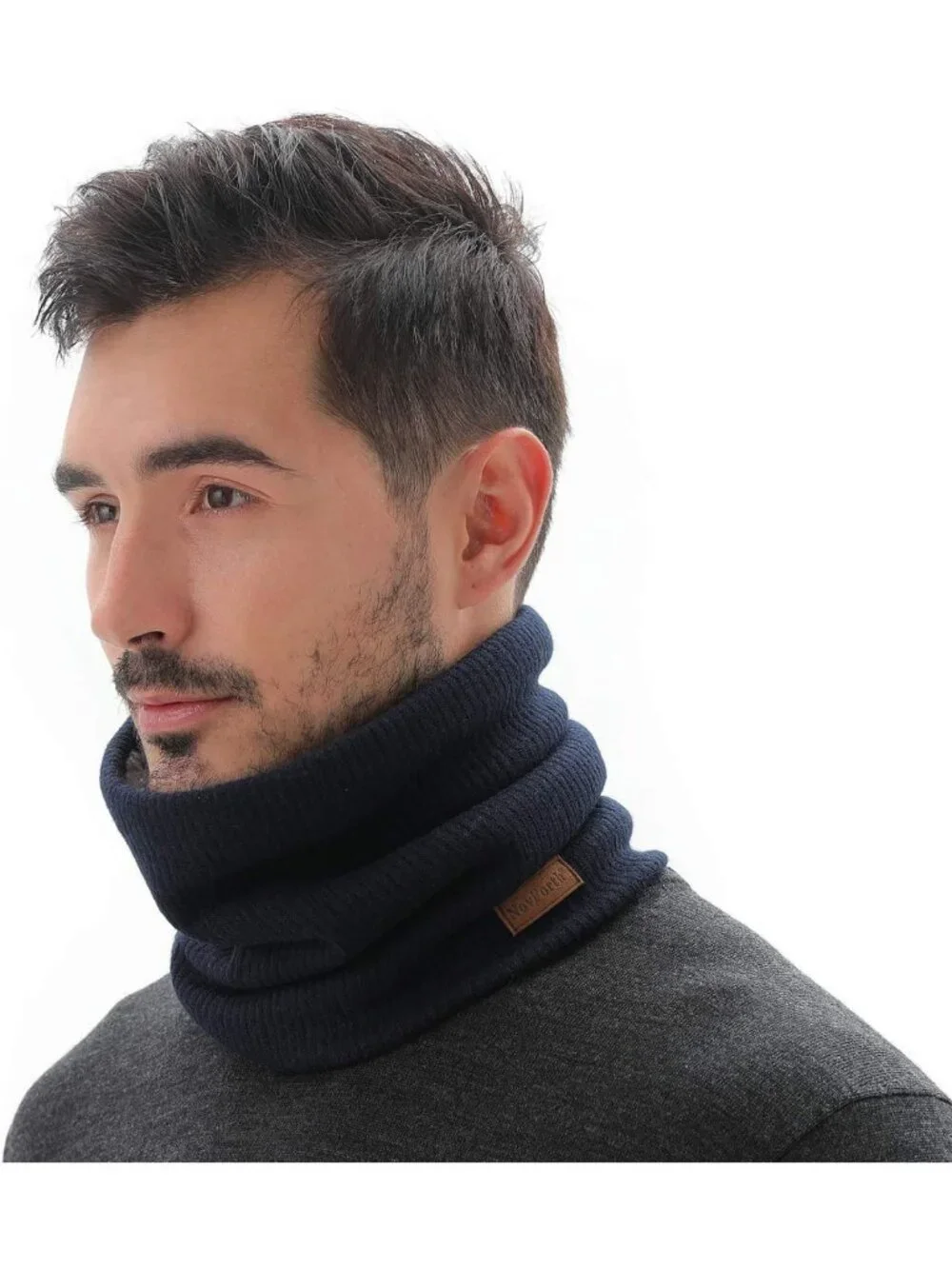 Winter Neck Warmer Gaiter Scarf for Men & Women, Fleece Face Mask, Windproof